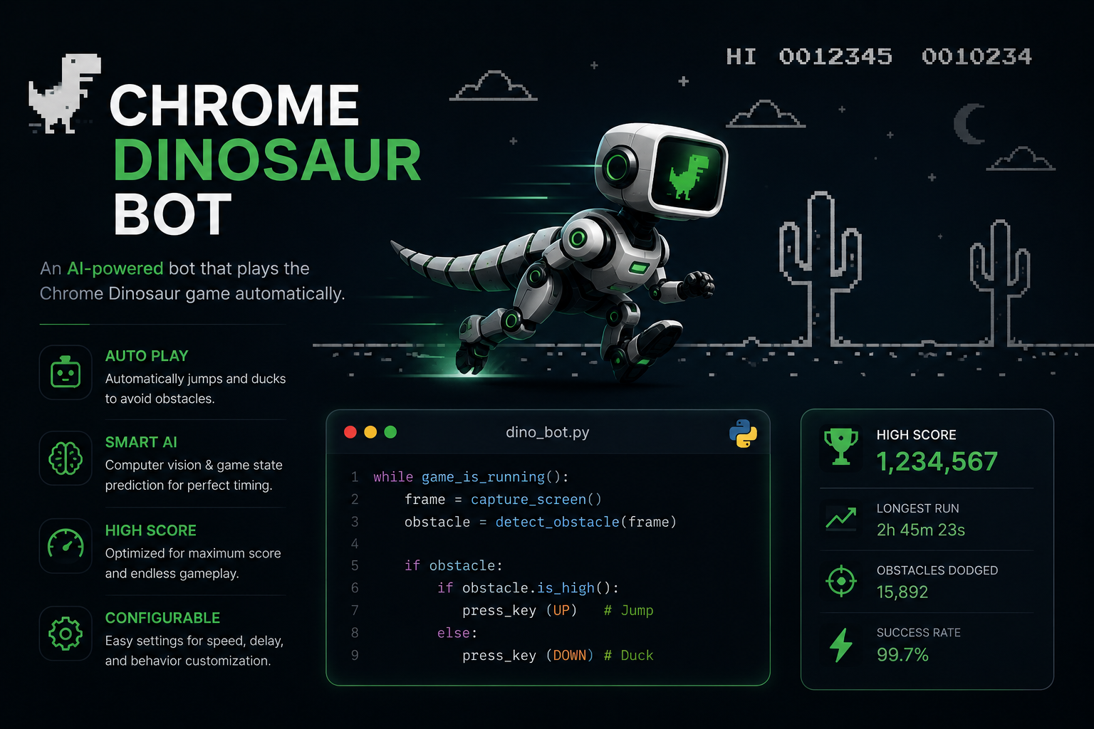 Chrome Dinosaur Bot project